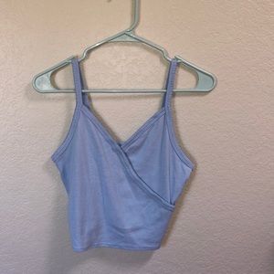 American Eagle faux wrap crop tank top